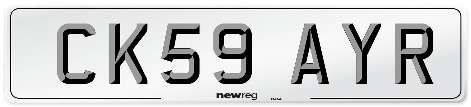 CK59 AYR Number Plate from New Reg